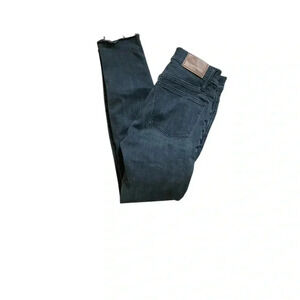 Madewell Jeans Black 9” high rise Distressed Skinny Size 24S